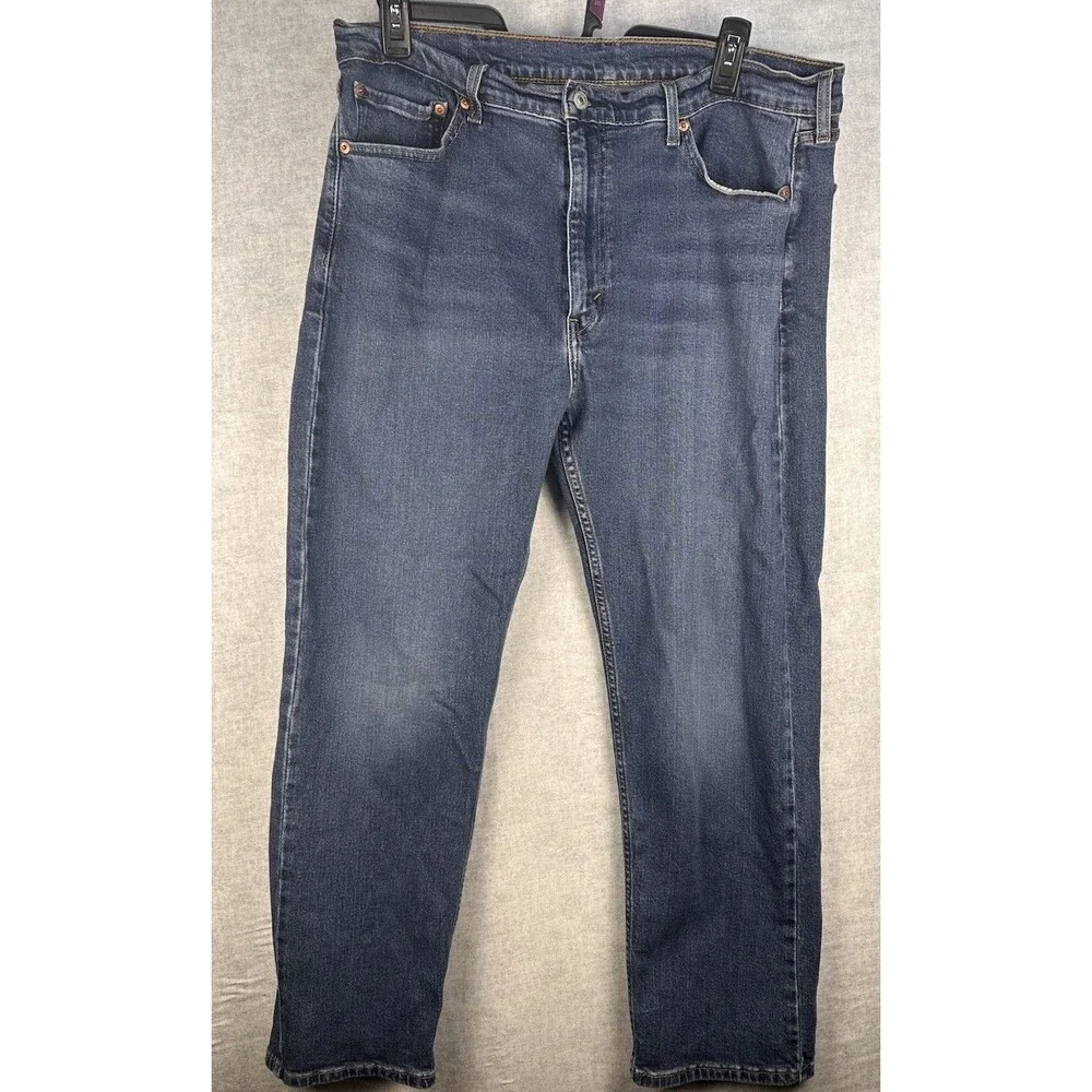 Levis Jeans Mens 40x30 Blue 505 Straight Leg Denim Medium Wash Retro